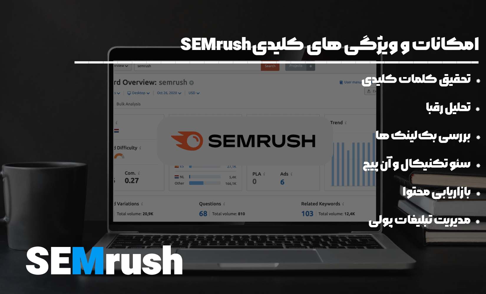 ویژگی های کلیدی Semrush
