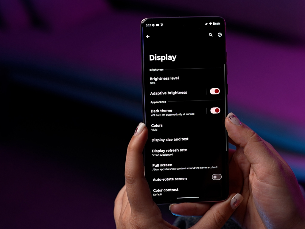 نمایشگر گوشی اج ۶۰ فیوژن