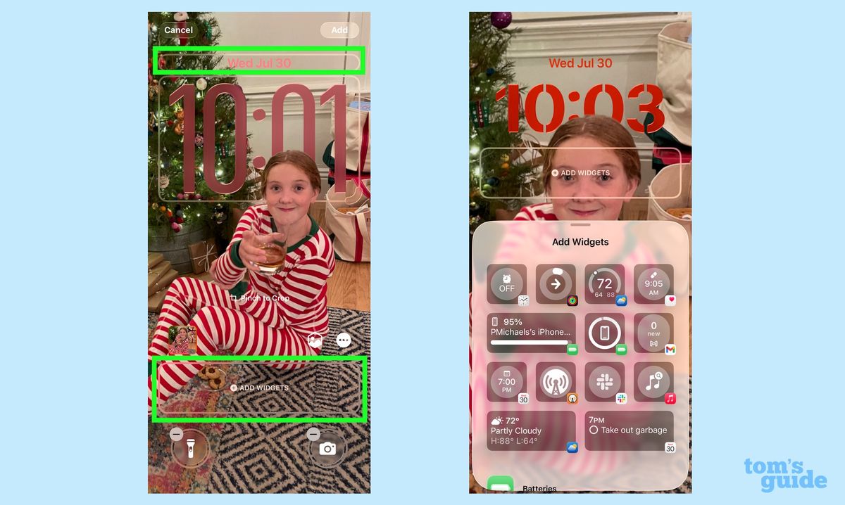 چینش ویجت&zwnj;ها در صفحه قفل