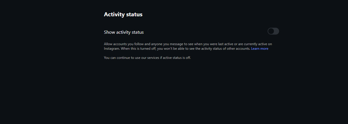 وضعیت اکتیویتی اینستاگرام