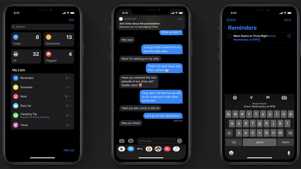 dark mode smartphone