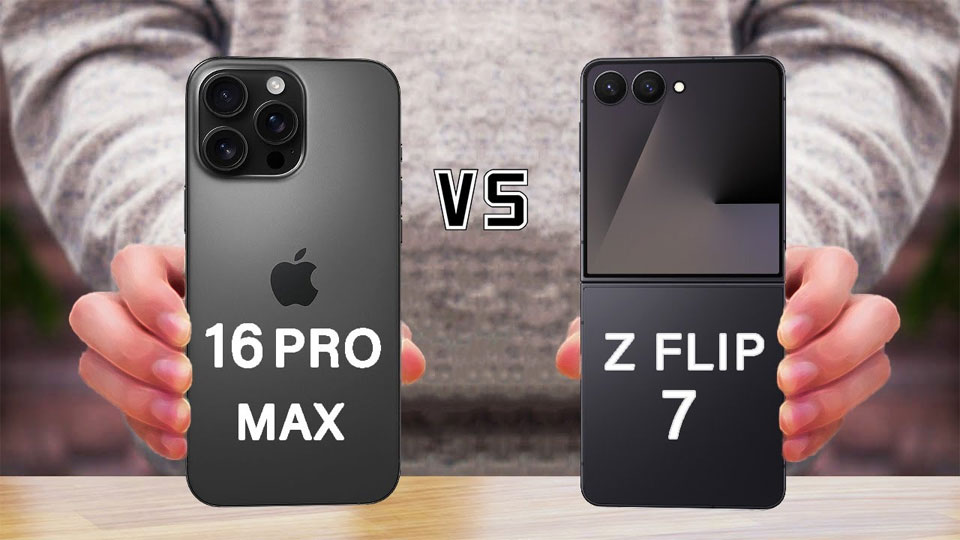 galaxy z flip 7 and iphone 16 promax