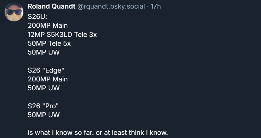 مشخصات فنی دوربین های گلکسی اس ۲۵ اولترا