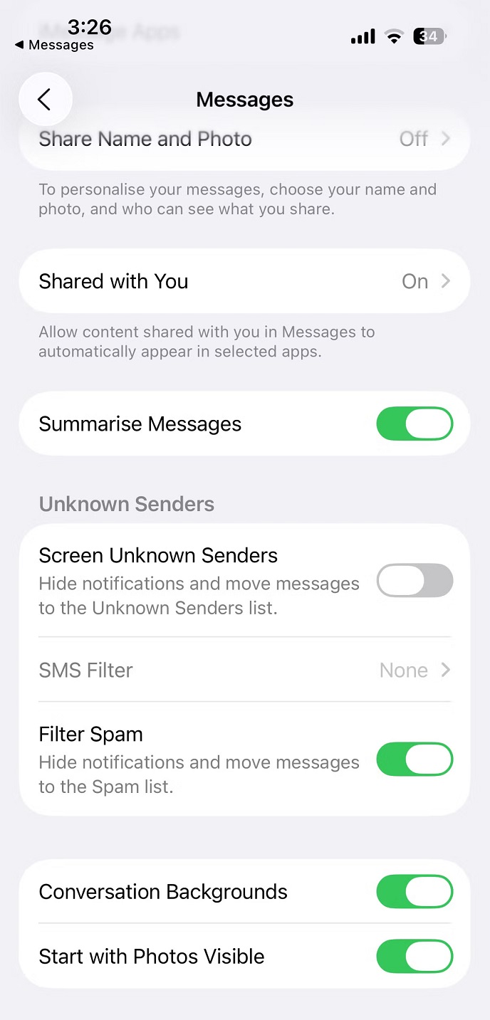 قابلیت جداسازی پیام