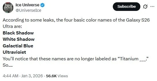 رنگ بندی گلکسی اس ۲۶ اولترا