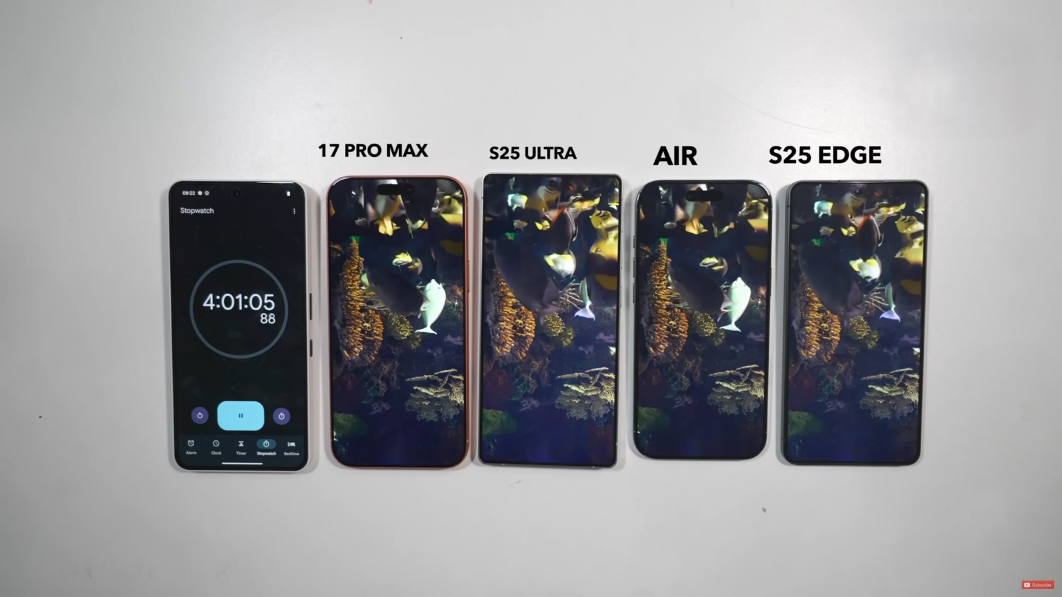 تست باتری آیفون ایر و گلکسی S25 اج