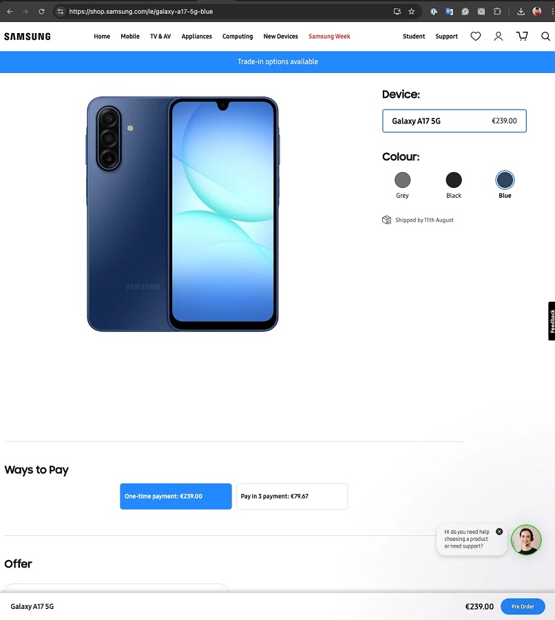 تصویر فروشگاه گلکسی A17 5G