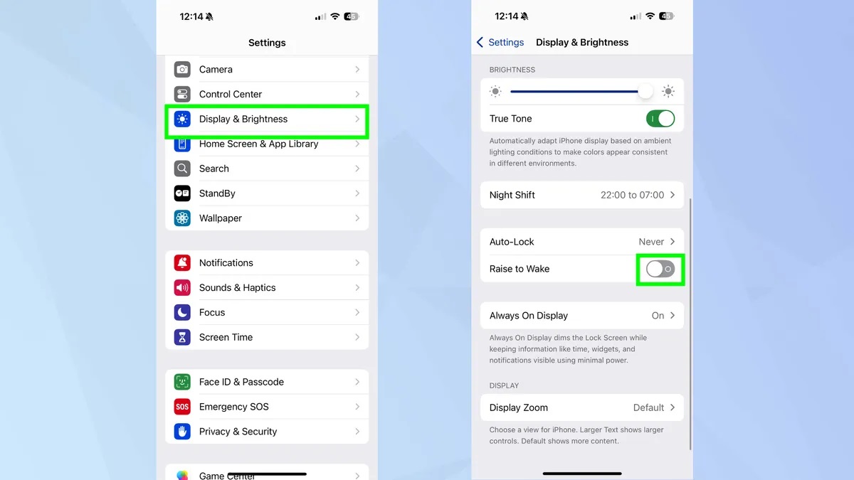 ویژگی raise to wake آیفون