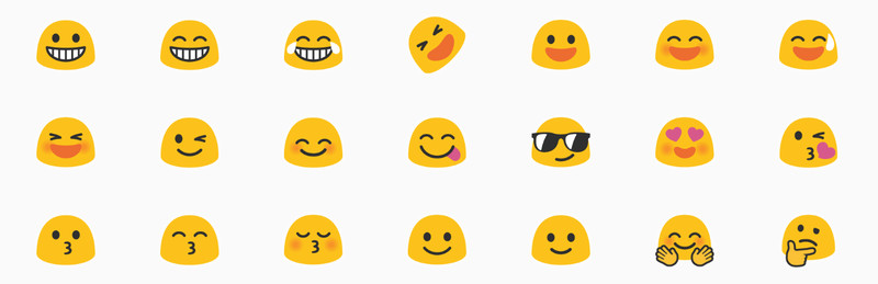 مجموعه&zwnj;ای از شکلک&zwnj;ها یا اموجی&zwnj;های پیشین گوگل