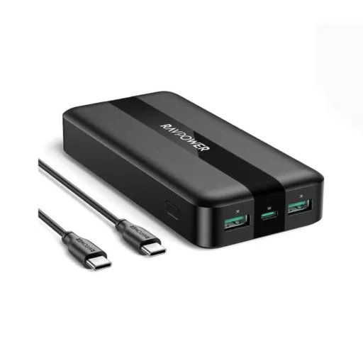 پاوربانک راوپاور مدل RP-PB1235 PD Pioneer ظرفیت 20000 میلی‌آمپر