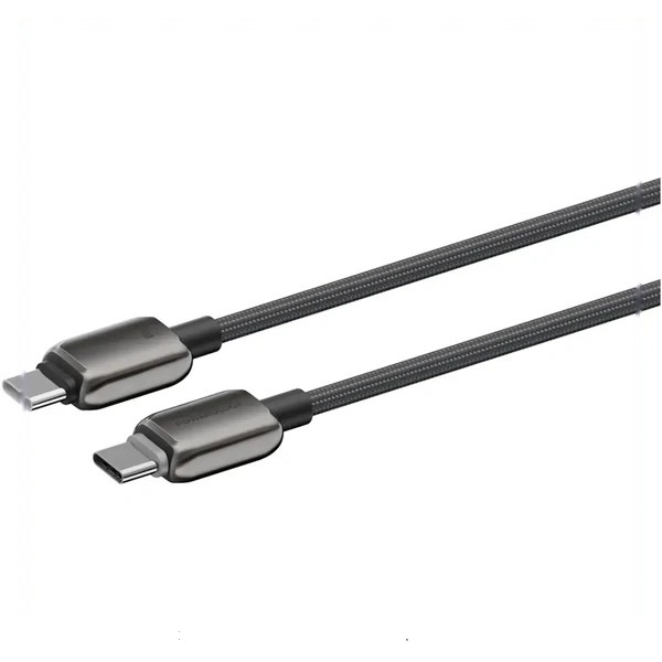 کابل شارژ 1 متری کنفی USB-C به USB-C پاورولوژی مدل PWDC60D