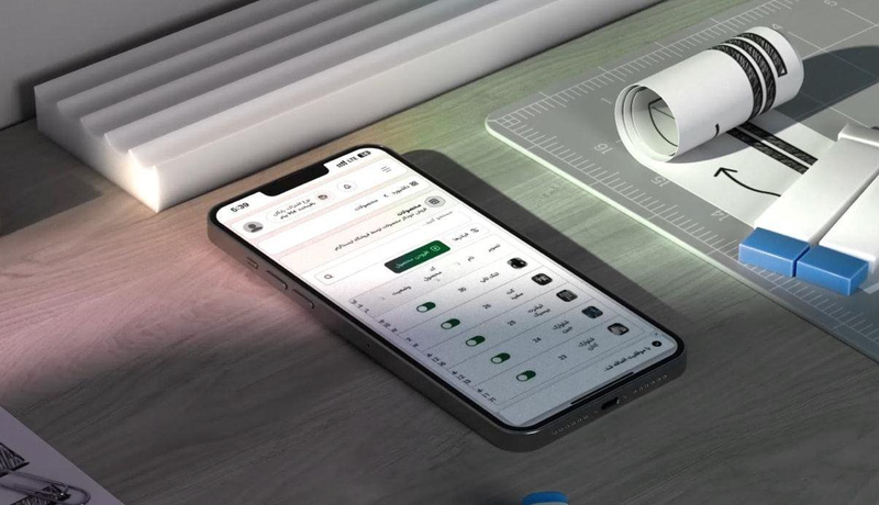 نمای واقعی پنل یکتابات روی تلفن همراه