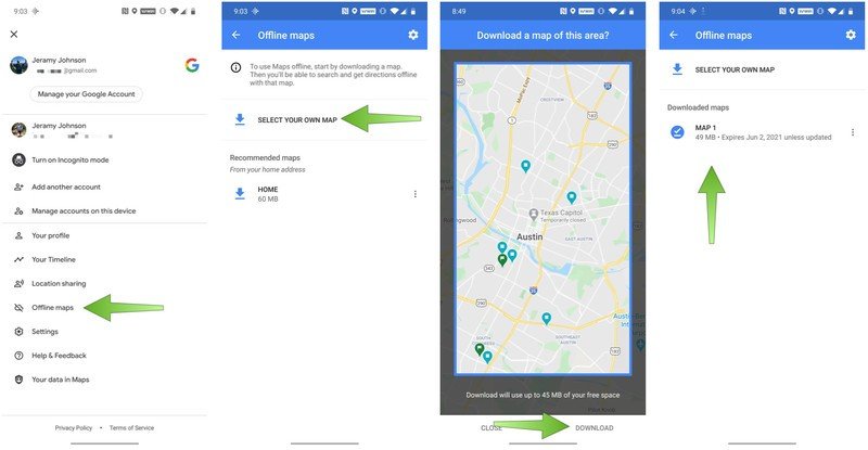 offline Google Maps